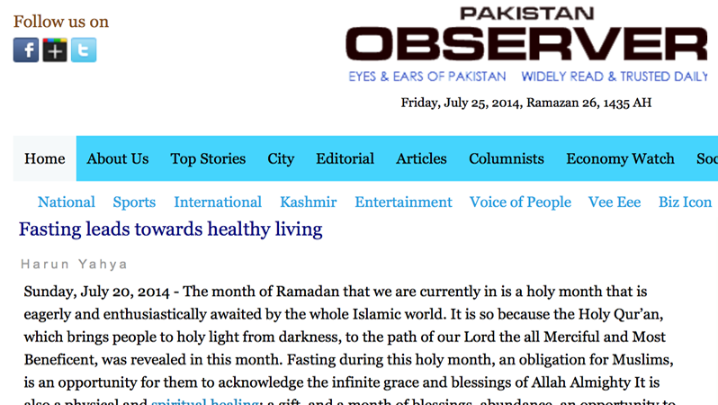 Müslümanlar için bir rahmet ve şifa nimeti: Oruç || Pakistan Observer